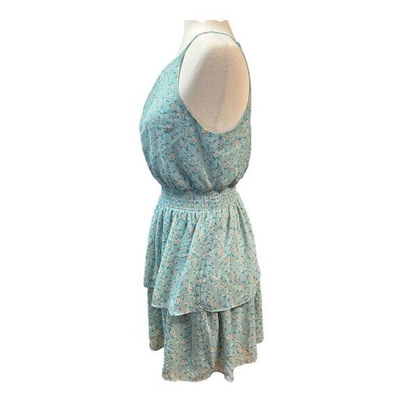 The General Good Floral Mini Dress~Size Small~Green Lined Ruffled Layers~L14 30 - Picture 8 of 12